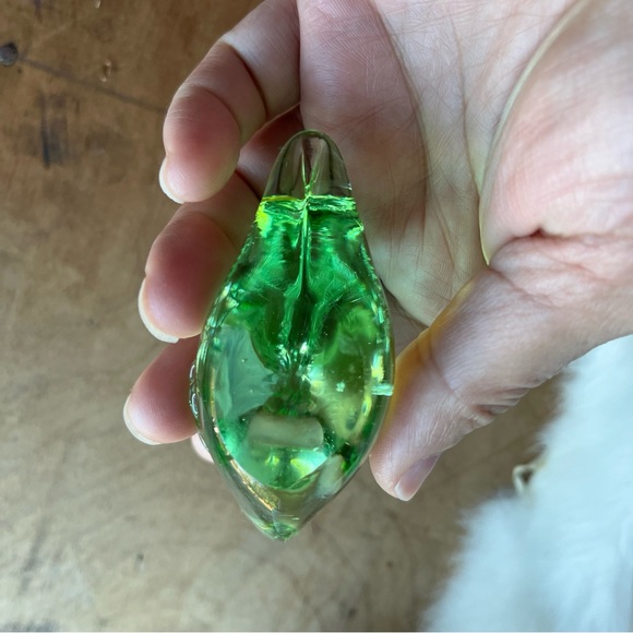 Green Glass Fish Paperweight - Picture 3 of 4